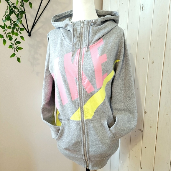 NIKE | RETRO GRAPHIC ZIPPERED FRONT HOODIE sport grey medium - Picture 9 of 13